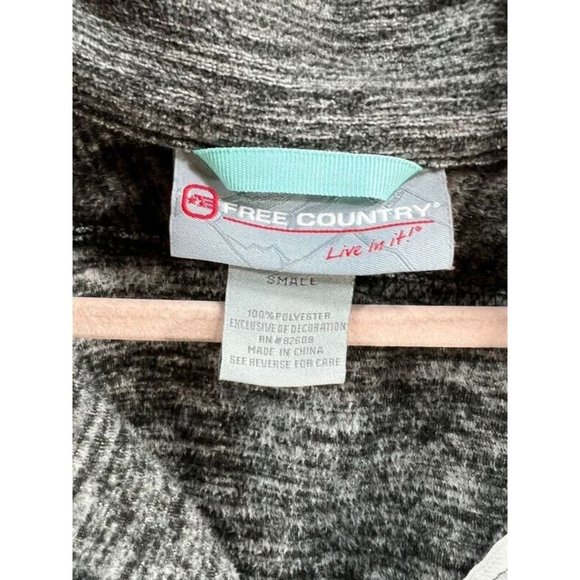 Free Country Jacket Womens Small Gray Full Zip Long Sleeve Track Ladies - Picture 5 of 9